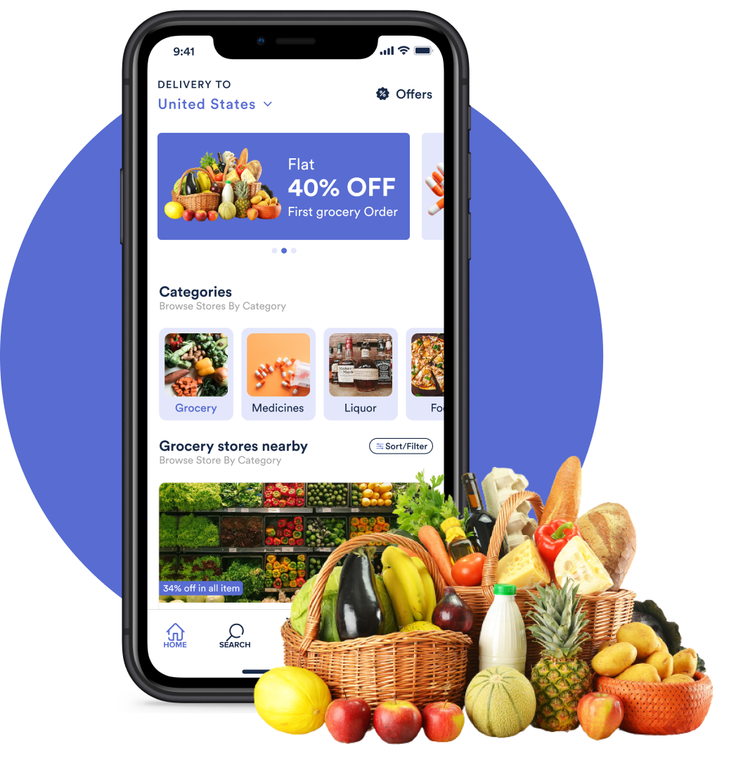 Dunzo clone app interface